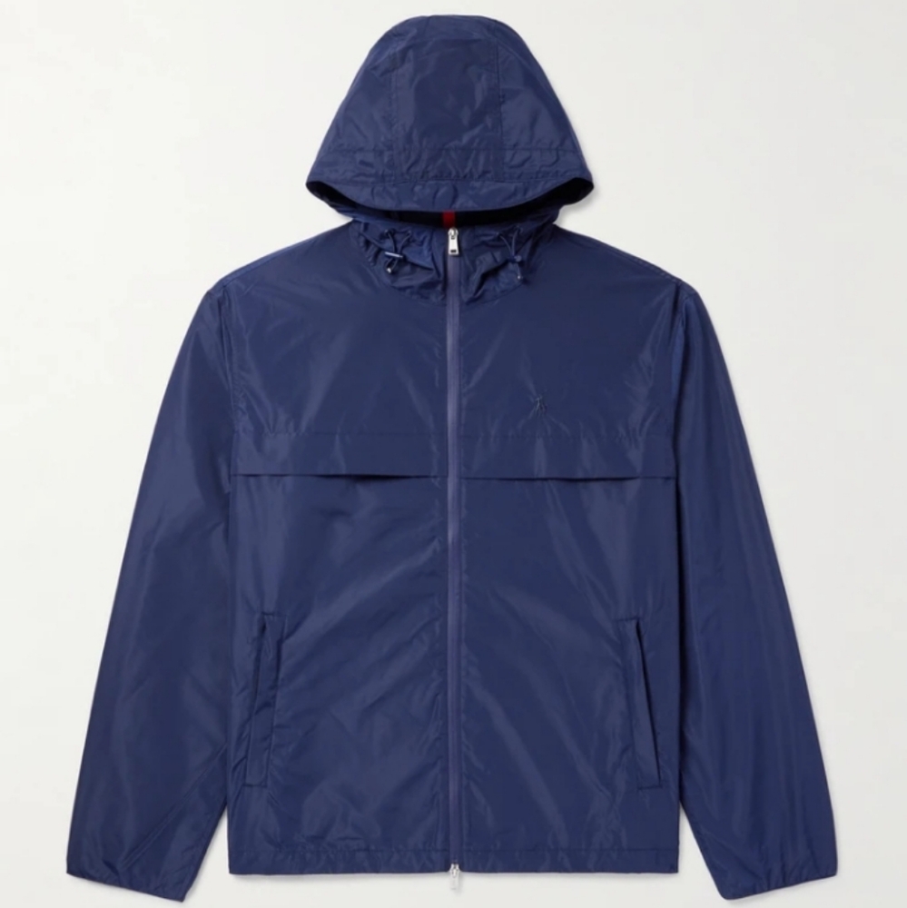 Polo Ralph Logo Embroidered Shell Jacket, XL, Blue.